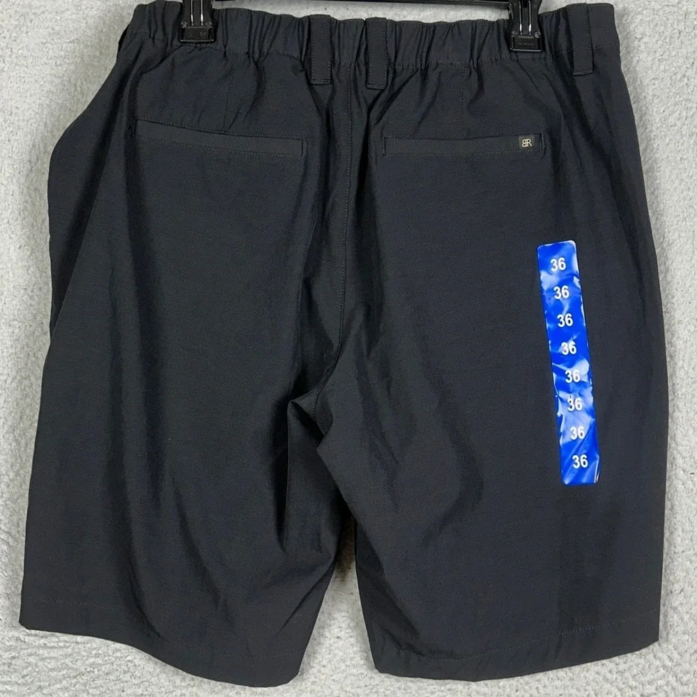 NEW Banana Republic Shorts Mens 36 Black Khakis Chino Performance Stretch Waist